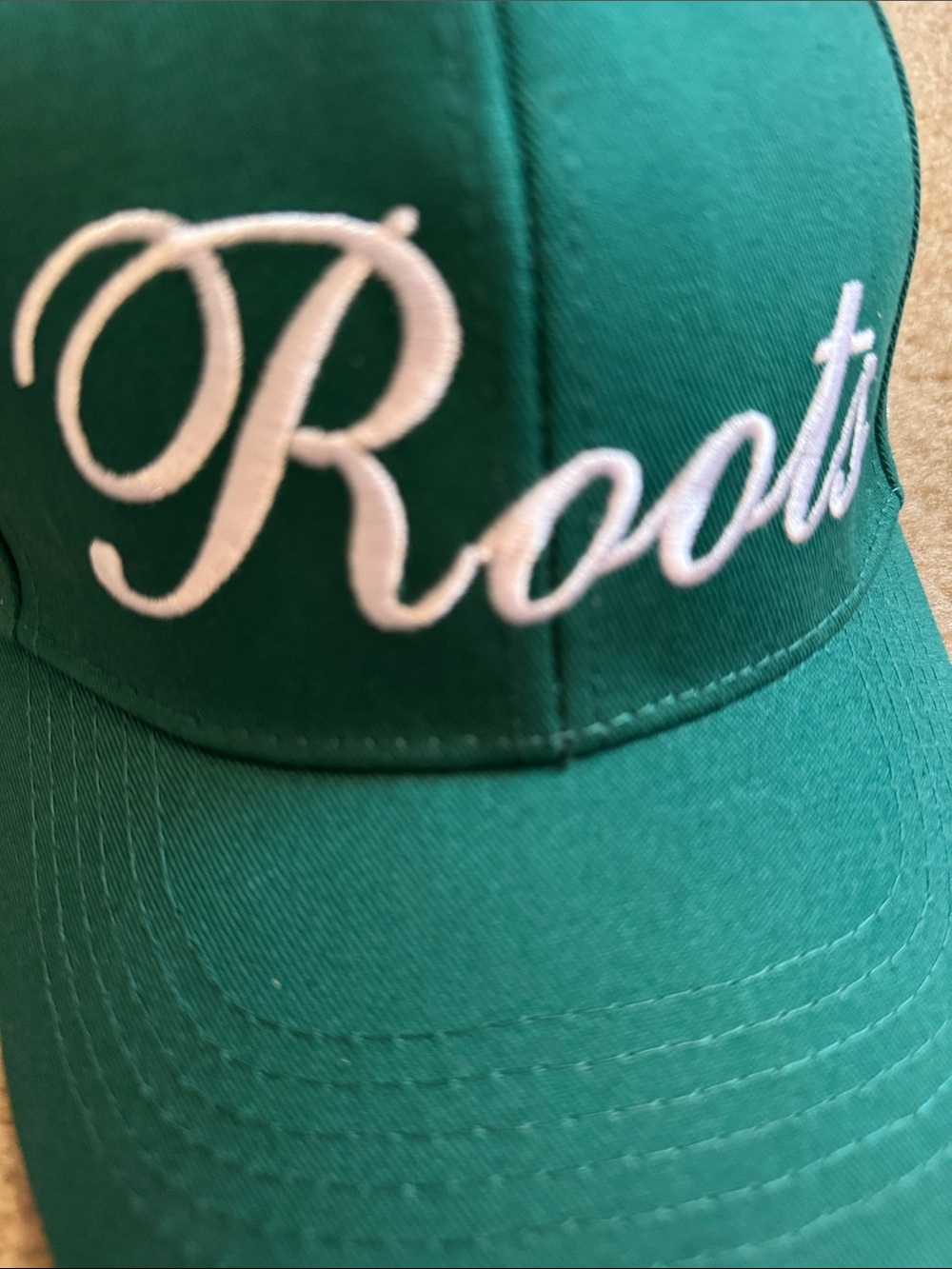 NEW - Roots Emerald Green Script Cap - Picture 4 of 5